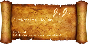 Jurkovics Jolán névjegykártya